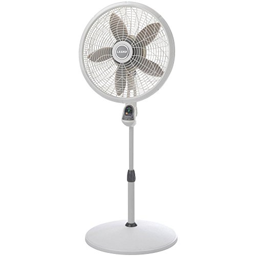 18" Oscillating Pedestal Stand Fan Remote Control Energy Efficient High Performance  White - B0111FHOD8